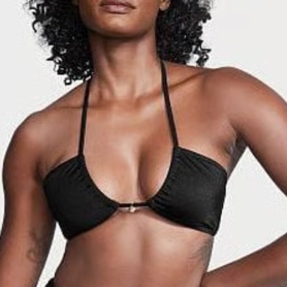 Victoria's Secret Other - Victoria Secret Black Bikini Top and Bottom with Swim Chain Strap XS